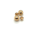 Brinco em Ouro 18k Esfera Redondo Lisa / 18k Gold Earring Smooth Round Sphere - Ricca Jewelry