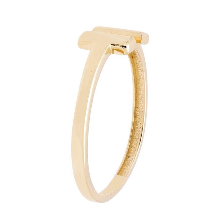 Split Bar Ring in 14kt Yellow Gold