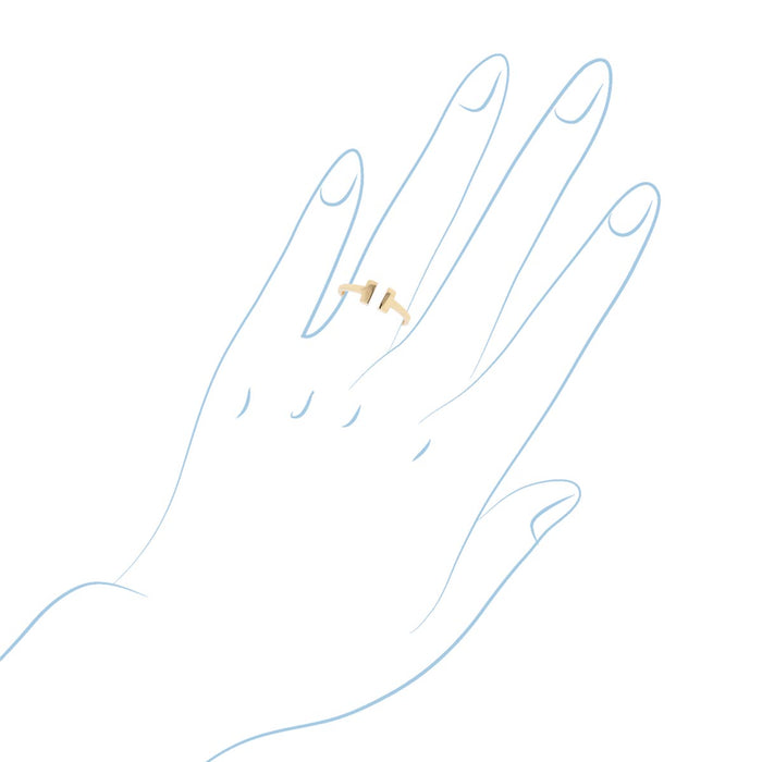 Split Bar Ring in 14kt Yellow Gold