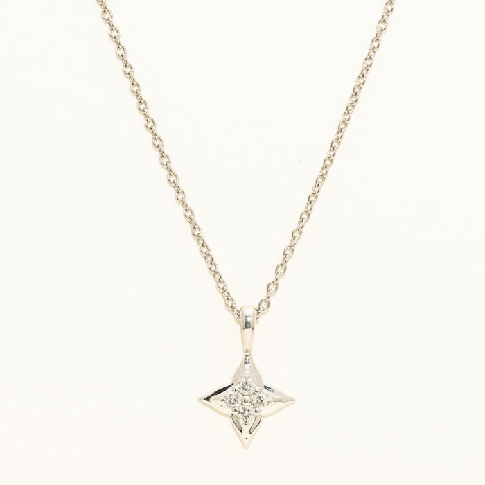Star of Hope Diamond Necklace in Sterling Silver (1/10ct tw)