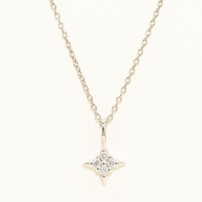 Star of Hope Diamond Necklace in Sterling Silver (1/10ct tw)