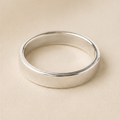 Sterling Silver Flat Wedding Band – 4 mm