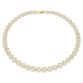 Swarovski Angelic Halo Tennis Necklace in Yellow Tone Plate
