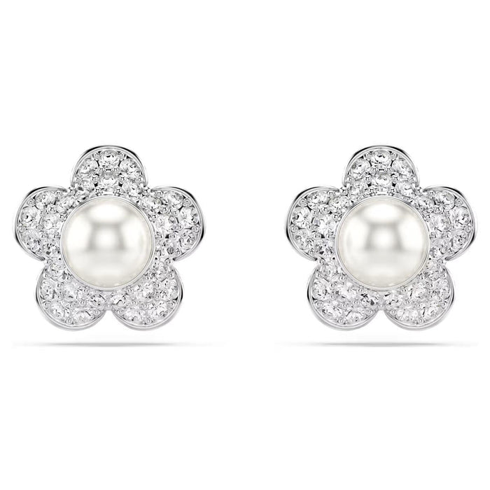 Swarovski Ariana Grande X Crystal Pearl Flower Earrings