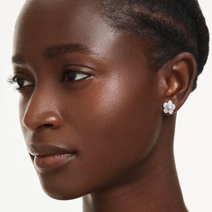 Swarovski Ariana Grande X Crystal Pearl Flower Earrings
