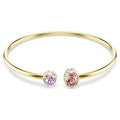 Swarovski Chroma Bangle Bracelet in Yellow Tone Plate