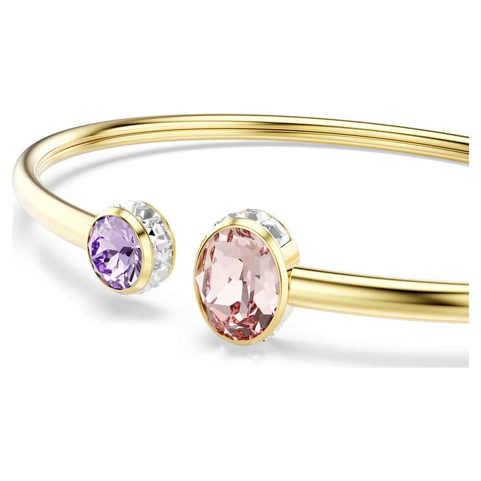 Swarovski Chroma Bangle Bracelet in Yellow Tone Plate