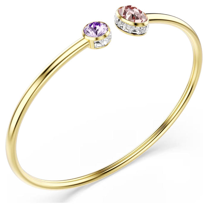 Swarovski Chroma Bangle Bracelet in Yellow Tone Plate