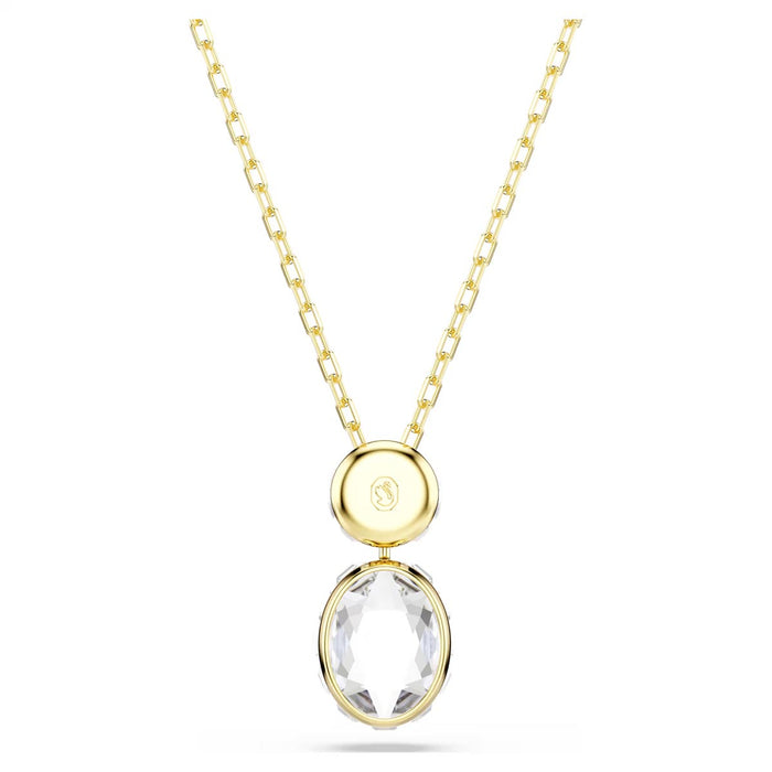 Swarovski Chroma Reversible Crystal Necklace in Yellow Tone Plate