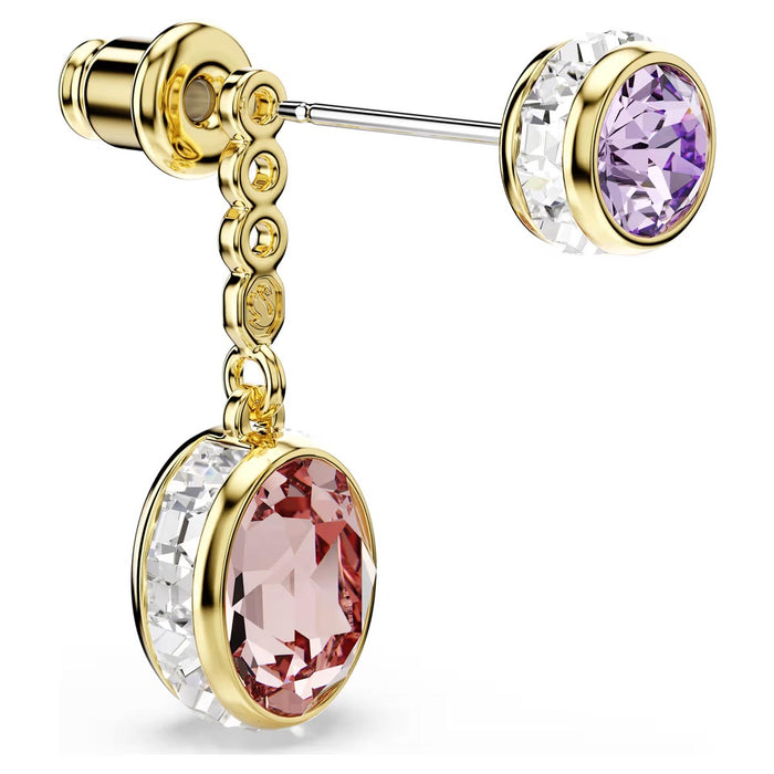 Swarovski Chroma Versatile Stud and Drop Earrings in Yellow Tone Plate