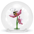 Swarovski Crystal Bee and Flower Glass Ball Figurine