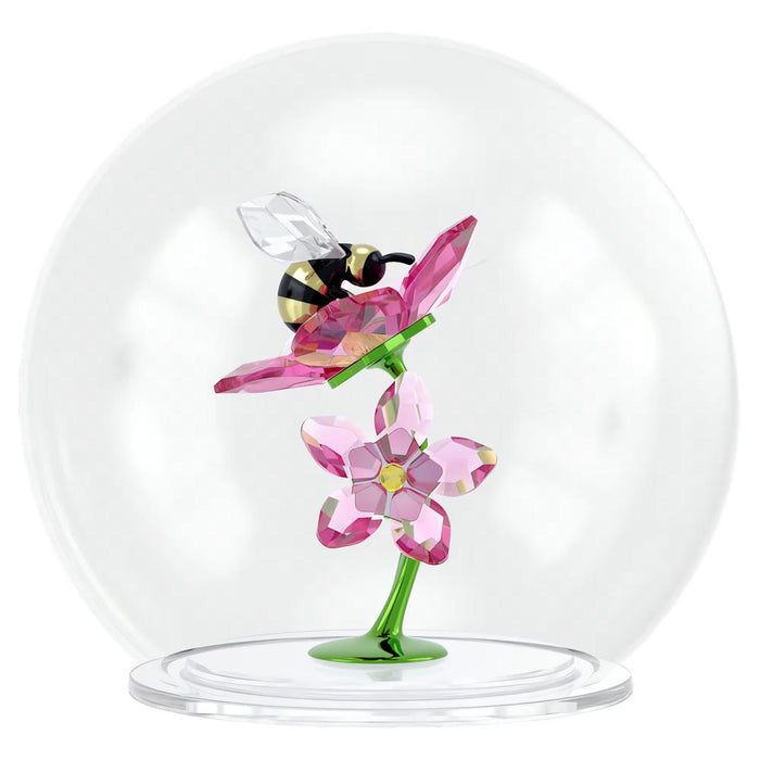 Swarovski Crystal Bee and Flower Glass Ball Figurine