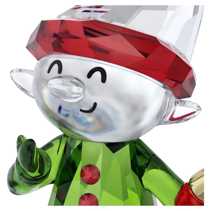 Swarovski Crystal Holiday Cheers Dulcis Elf and Candy Cane Figurine