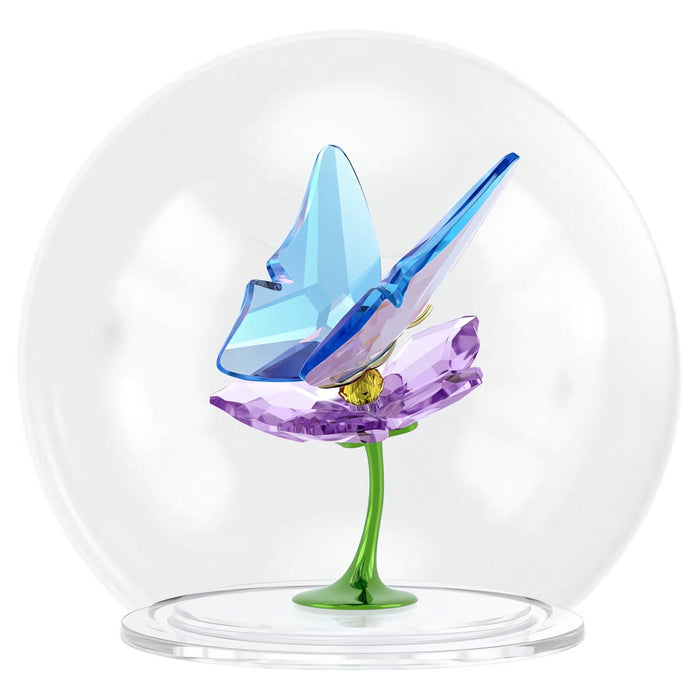 Swarovski Crystal Idyllia Butterfly and Flower Glass Ball Figurine