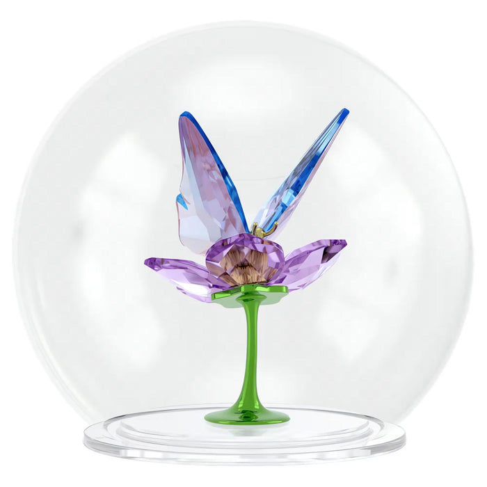 Swarovski Crystal Idyllia Butterfly and Flower Glass Ball Figurine