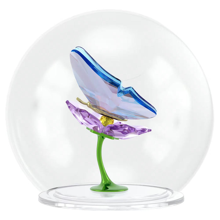 Swarovski Crystal Idyllia Butterfly and Flower Glass Ball Figurine