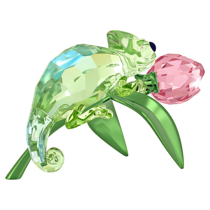 Swarovski Crystal Idyllia Chameleon and Tulip Figurine