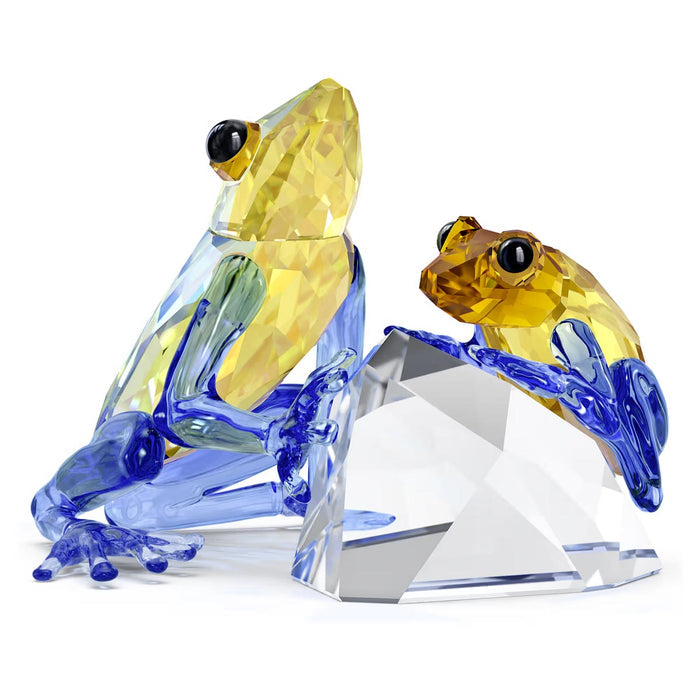 Swarovski Crystal Idyllia Frog and Baby Figurine