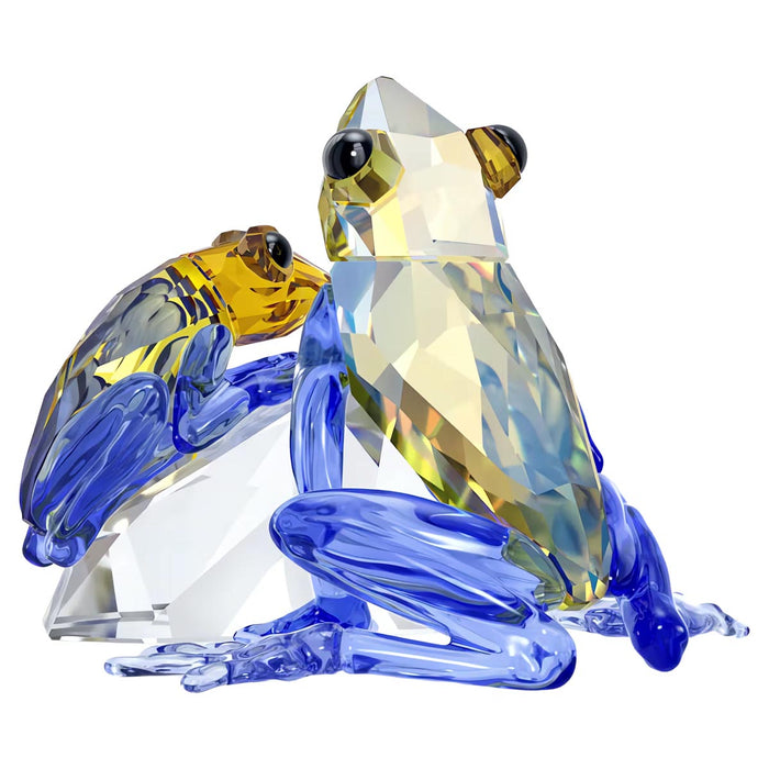 Swarovski Crystal Idyllia Frog and Baby Figurine