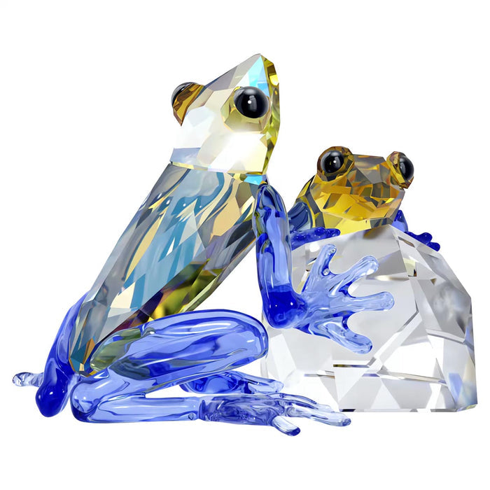 Swarovski Crystal Idyllia Frog and Baby Figurine