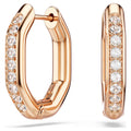 Swarovski Dextera Hoop Earrings in Rose Tone Plate