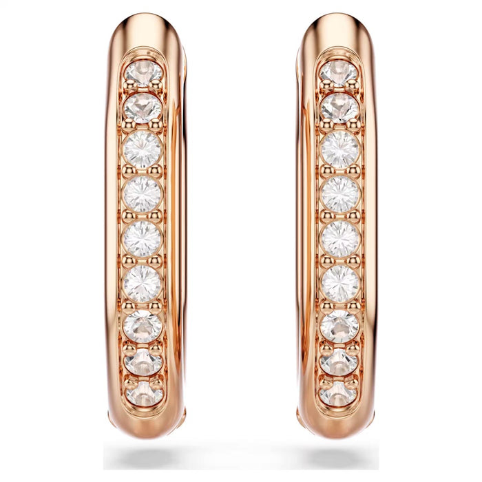 Swarovski Dextera Hoop Earrings in Rose Tone Plate