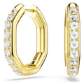 Swarovski Dextera Hoop Earrings in Yellow Tone Plate