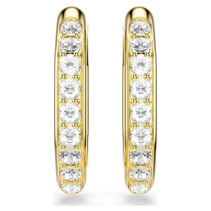 Swarovski Dextera Hoop Earrings in Yellow Tone Plate