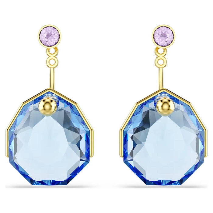 Swarovski Gema Jacket Earrings in Yellow Tone Plate