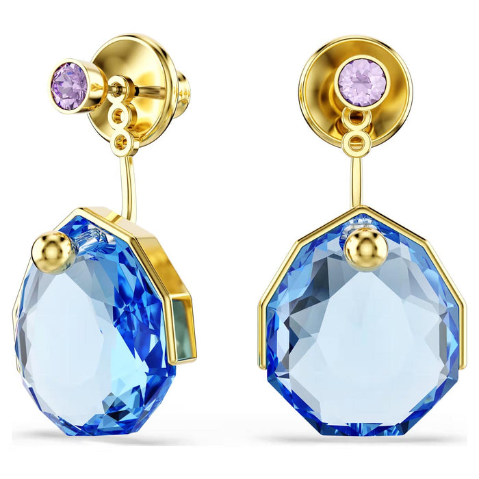 Swarovski Gema Jacket Earrings in Yellow Tone Plate