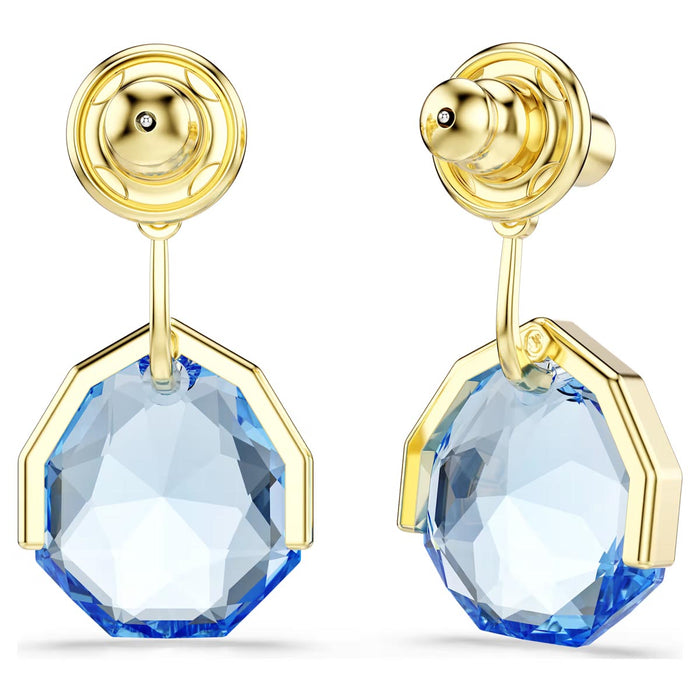 Swarovski Gema Jacket Earrings in Yellow Tone Plate