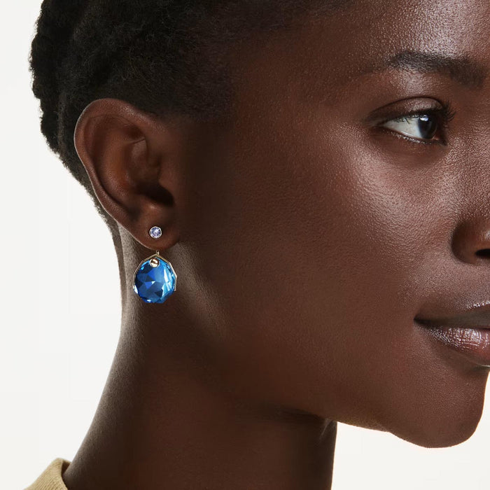 Swarovski Gema Jacket Earrings in Yellow Tone Plate