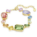 Swarovski Gema Multi Stone Bracelet in Yellow Tone Plate