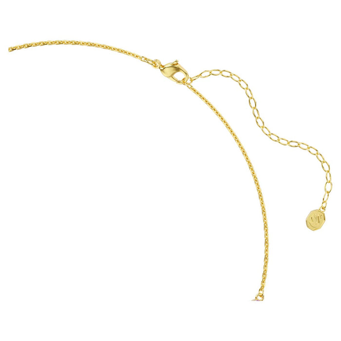Swarovski Gema Multi Stone Necklace in Yellow Tone Plate