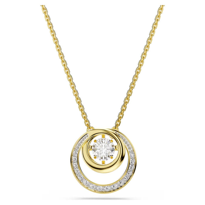 Swarovski Hyperbola Necklace in Yellow Tone Plate