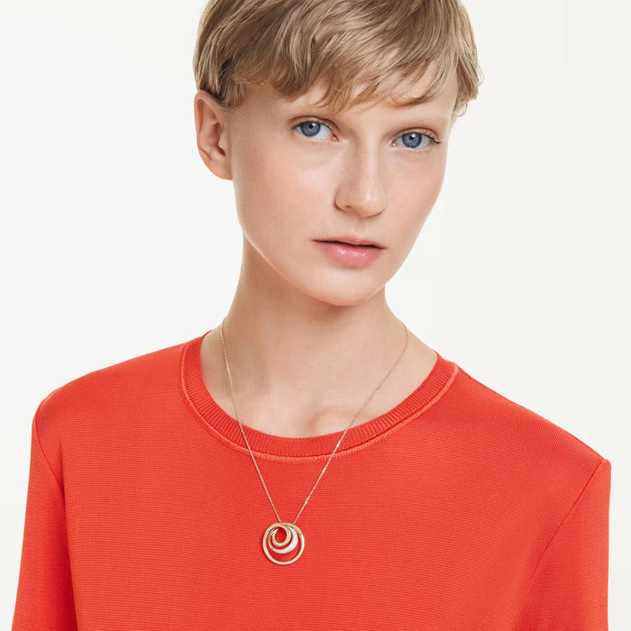 Swarovski Hyperbola Necklace in Yellow Tone Plate
