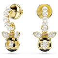 Swarovski Idyllia Bee Drop Earrings in Yellow Tone Plate