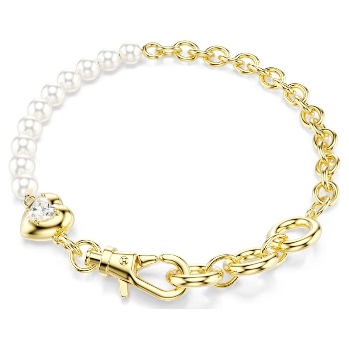 Swarovski Idyllia Crystal Pear Bracelet in Yellow Tone Plate