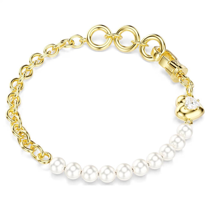 Swarovski Idyllia Crystal Pear Bracelet in Yellow Tone Plate