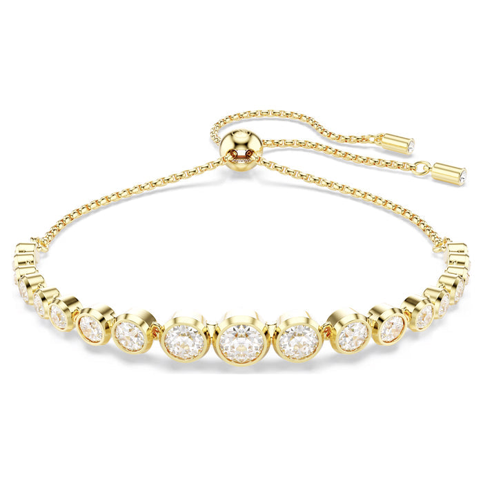 Swarovski Imber Bezel Bolo Bracelet in Yellow Tone Plate