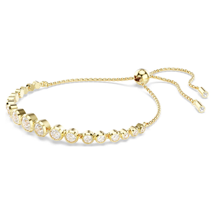 Swarovski Imber Bezel Bolo Bracelet in Yellow Tone Plate