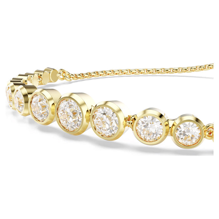 Swarovski Imber Bezel Bolo Bracelet in Yellow Tone Plate