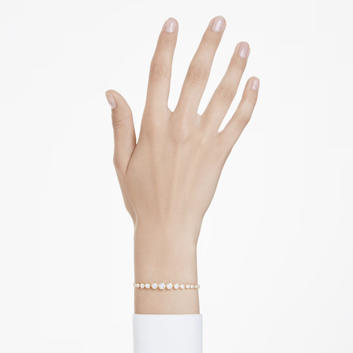 Swarovski Imber Bezel Bolo Bracelet in Yellow Tone Plate