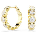 Swarovski Imber Crystal Bezel Hoop Earrings in Yellow Tone Plate