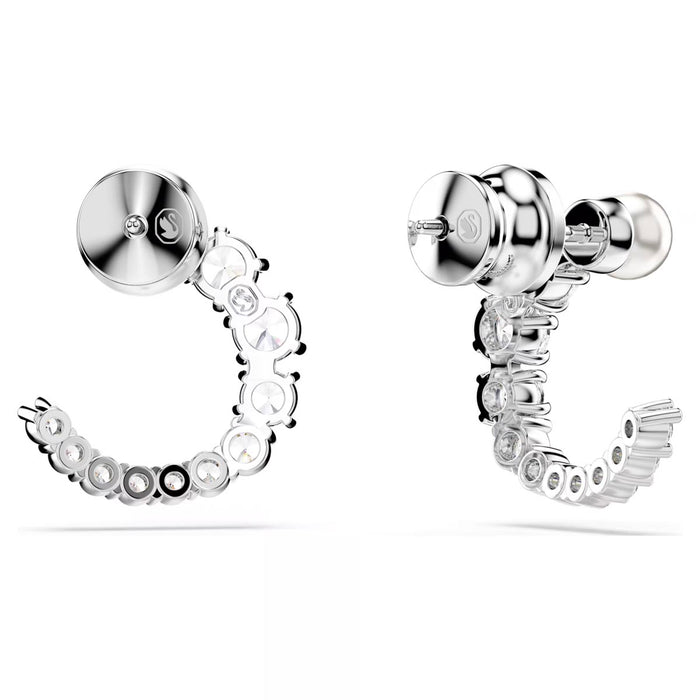 Swarovski Matrix Crystal Pearl Hoop Earrings