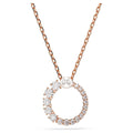 Swarovski Matrix Crystal Pearl Necklace in Rose Toned Metal