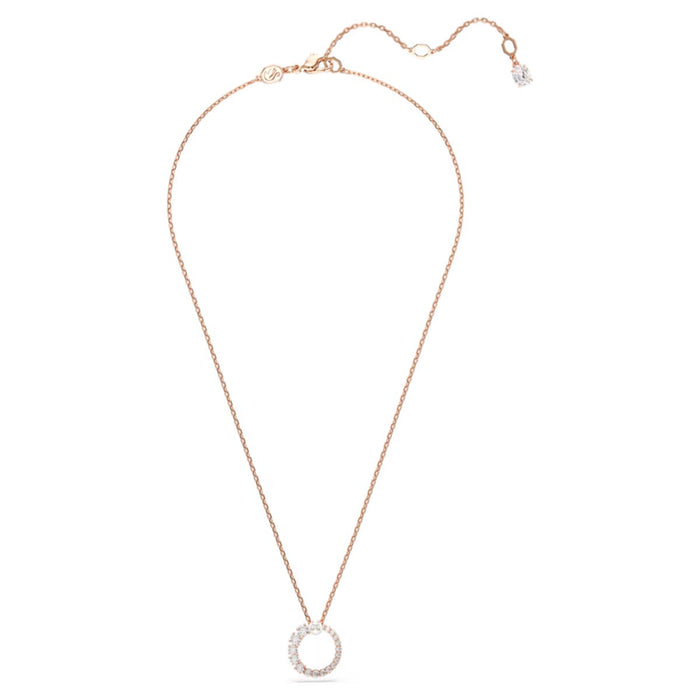 Swarovski Matrix Crystal Pearl Necklace in Rose Toned Metal