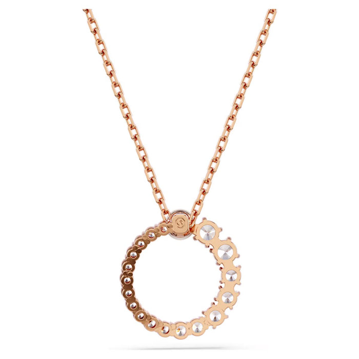 Swarovski Matrix Crystal Pearl Necklace in Rose Toned Metal