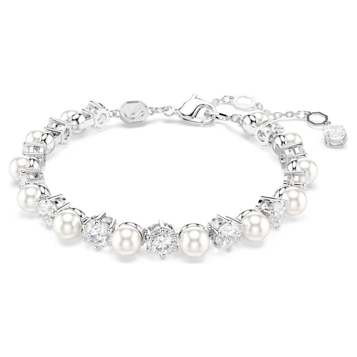 Swarovski Matrix Crystal Tennis Bracelet with Crystal Pearls