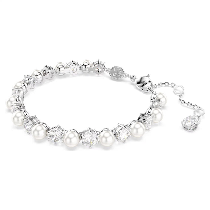 Swarovski Matrix Crystal Tennis Bracelet with Crystal Pearls